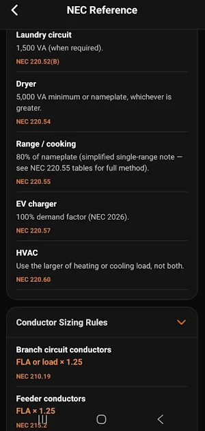 VoltKit: NEC 2026 Tools Screenshot 1
