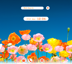 Colorful Poppies Theme +HOME Screenshot 0