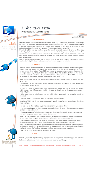 French Sabbath School Lesson Screenshot 2