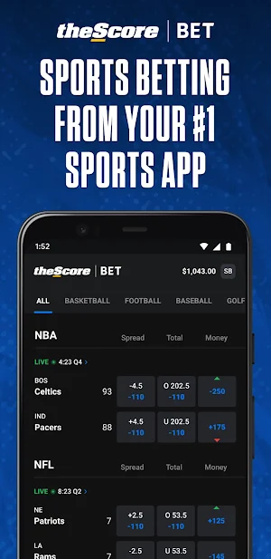 theScore Bet: Sports Bettin‪g Screenshot 0