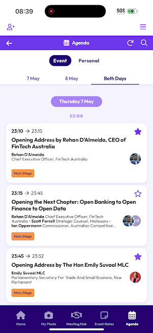 FinTech Australia Events Screenshot 3
