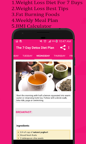 Detox diet plan:Lose fat fast Screenshot 3