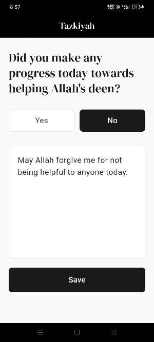 Tazkiyah Daily Deen Reflection Screenshot 3