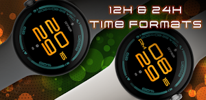 Orange Drip Modern Watch Face Screenshot 0