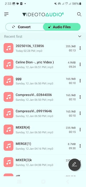 Audio Extractor - Video to Mp3 Screenshot 1