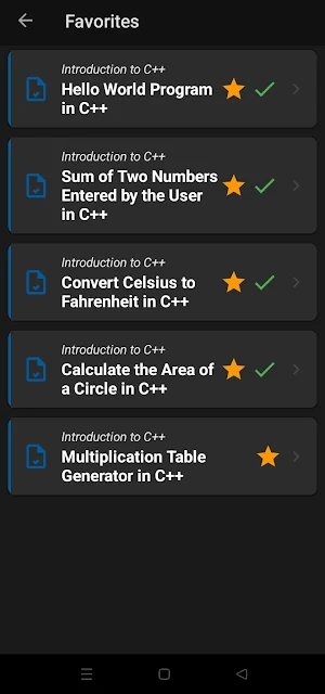 Practice Exercises for C++ Screenshot 2
