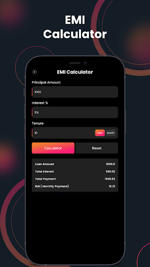LoanTool - EMI loan Calculator Screenshot 1