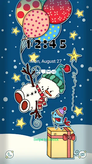 Dreaming Snowman - Wallpaper Screenshot 1