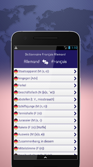 Dictionnaire Français Allemand Screenshot 2