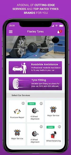 Flaxley Tyres Screenshot 0