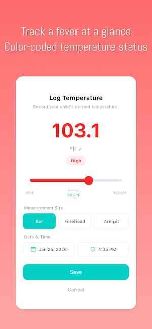 Tempy: Fever & Dose Tracker Screenshot 1