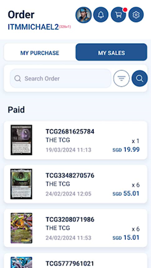 TCG Marketplace Screenshot 2