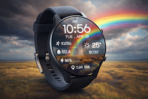 Rainbow Weather Watch Face Screenshot 0