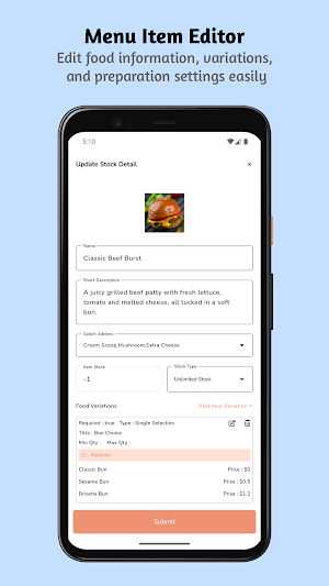 FoodBite - Kitchen App Screenshot 3