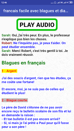 dialogues en français avec vocabulaires Screenshot 2