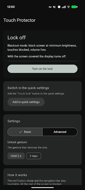 Touch Protector Screenshot 0