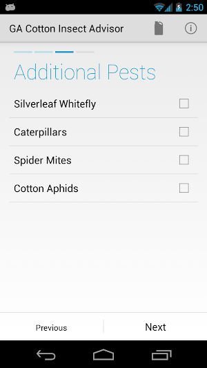 GA Cotton Insect Advisor Screenshot 3