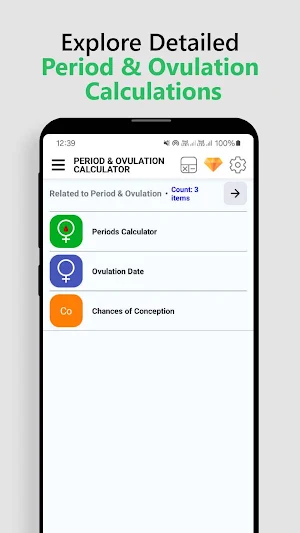 Period & Ovulation Calculator Screenshot 0