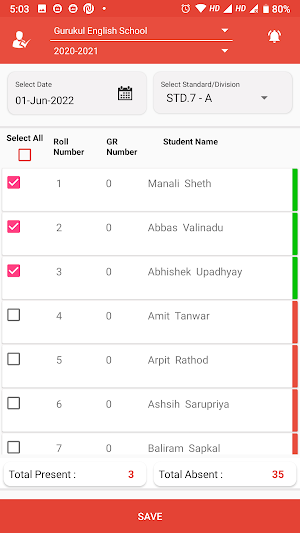 SRV-Campusdean Teacher's App Screenshot 1
