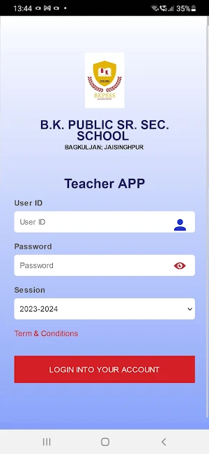 B.K. PUBLIC SR SEC TEACHER APP Screenshot 0