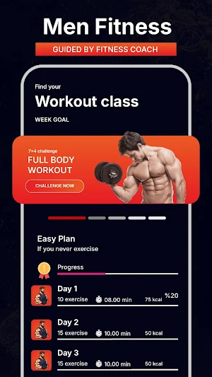 Home Workout for Men’s Fitness Screenshot 3