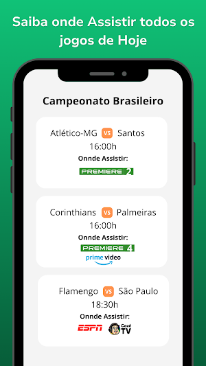 Onde Assistir: Jogos de Hoje Screenshot 1