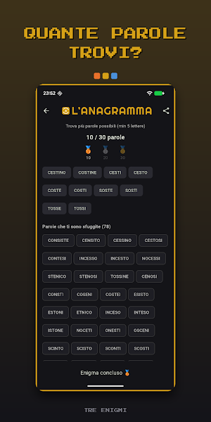 Tre Enigmi: Parole e Anagrammi Screenshot 2