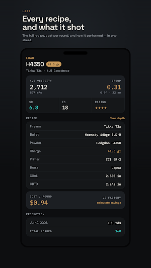 Handload: Reloading Log & Data Screenshot 3