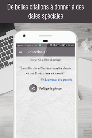 citations sur le travail et messages à partager Screenshot 1