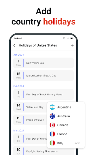 Calendar Screenshot 2