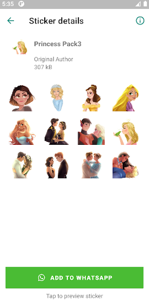 Princess Cartoon Stickerz Screenshot 2