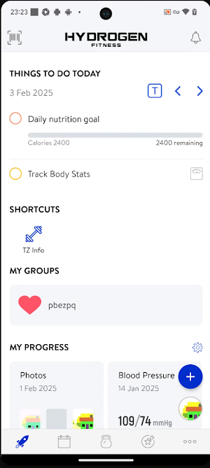Hydrogen Fitness App Screenshot 1