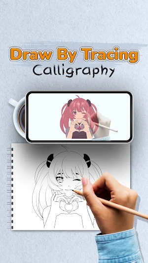 Draw By Tracing - Calligraphy Screenshot 0