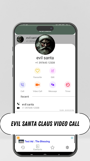 evil santa claus video call Screenshot 3