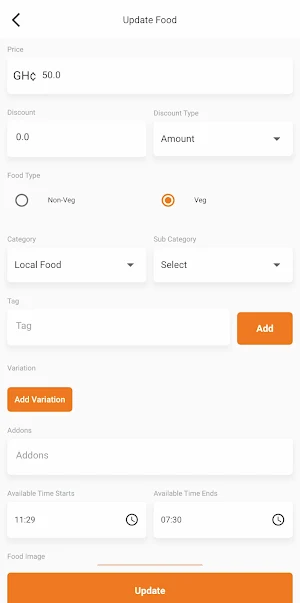 Bagyfoods Restaurant Screenshot 1