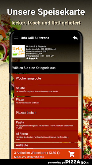 Urfa Grill - Pizzeria Kassel Screenshot 3