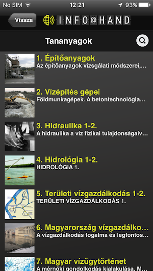 NKE-VTK Vízügyi Tudástár INFO@HAND Screenshot 3