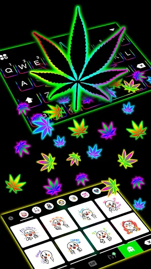 Rasta Weed Gravity Keyboard Background Screenshot 3