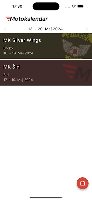 Moto Kalendar Screenshot 1