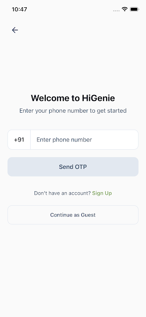 HiGenie - Domestic Help App Screenshot 1