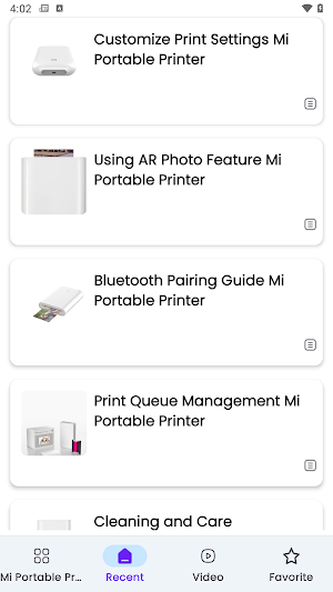 Mi Portable Printer App Hint Screenshot 1