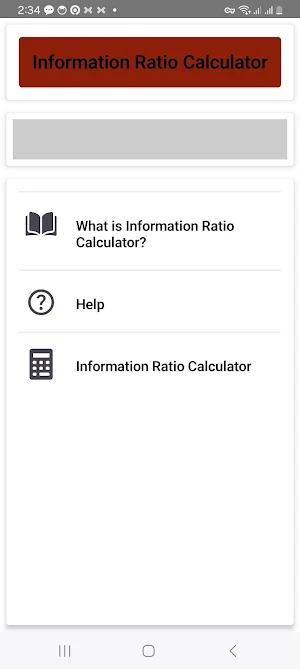 Information Ratio Calculator Screenshot 0