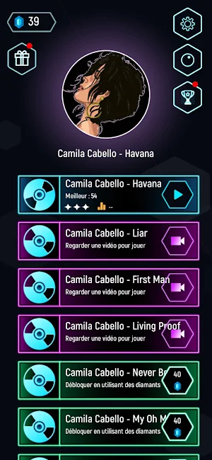 Camila Cabello Tiles Hop Ball - Neon EDM Rush Screenshot 0