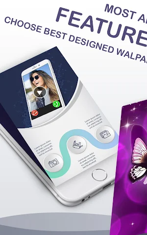 Incoming Call Screen with Video Ringtone Screenshot 2