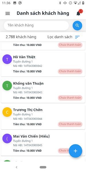 Thu phí vệ sinh Screenshot 2