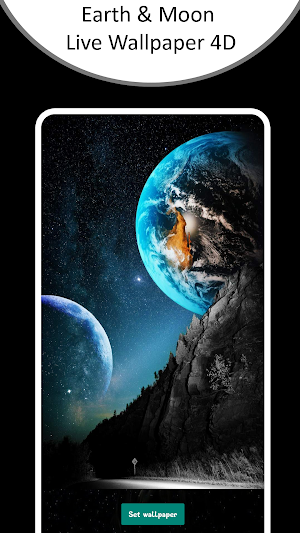 Earth, Moon 4D Live Wallpaper Screenshot 3