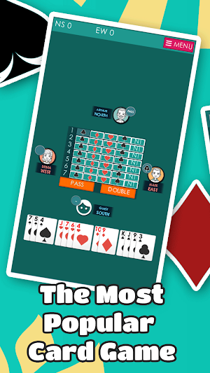 Bridge Card Game free for beginners no wifi Screenshot 1