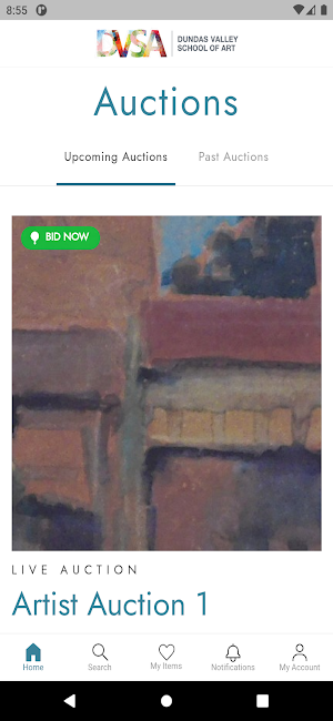 DVSA Art Auctions Screenshot 1