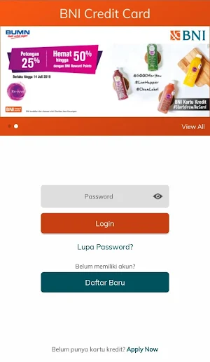 BNI Credit Card Mobile Screenshot 1