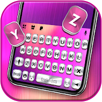Hot Pink Metal Keyboard Backgr